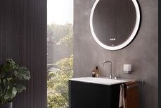 Der LED-Lichtspiegel Round Black