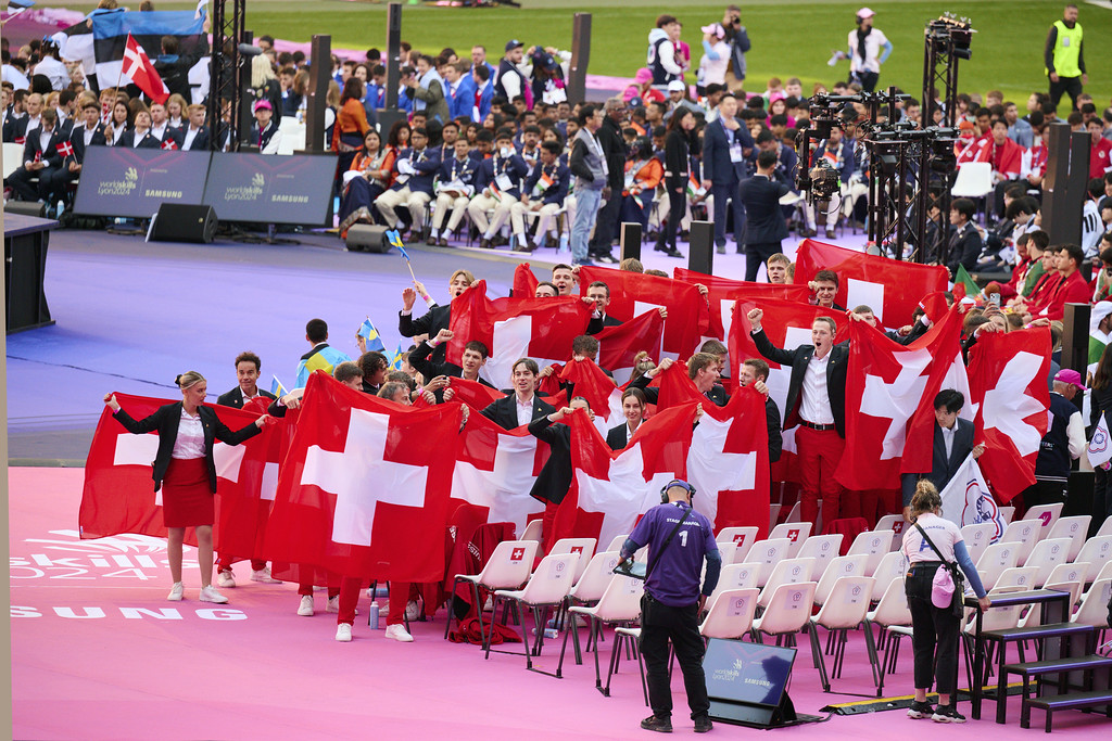 Das SwissSkills National-Team freut sich über den Medaillensegen